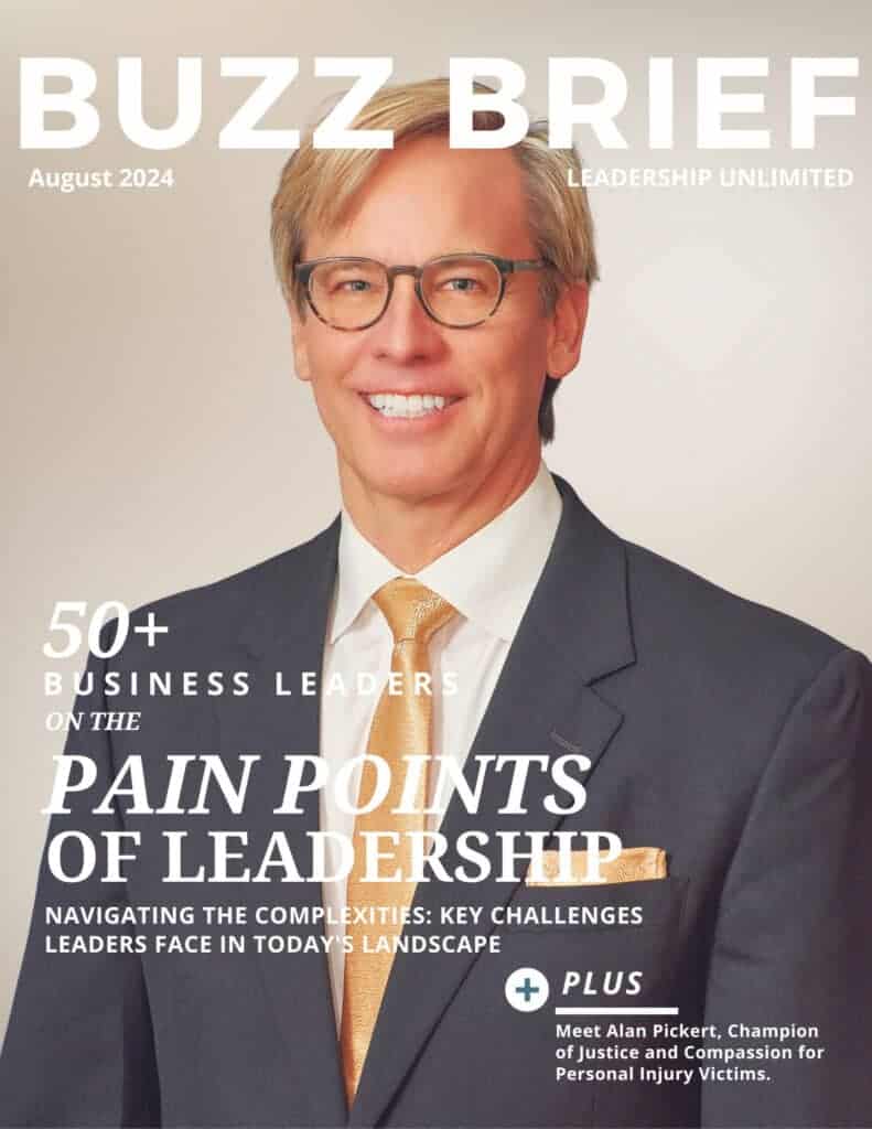 Alan Pickert on cover of August Pain Points of Leadership Brief